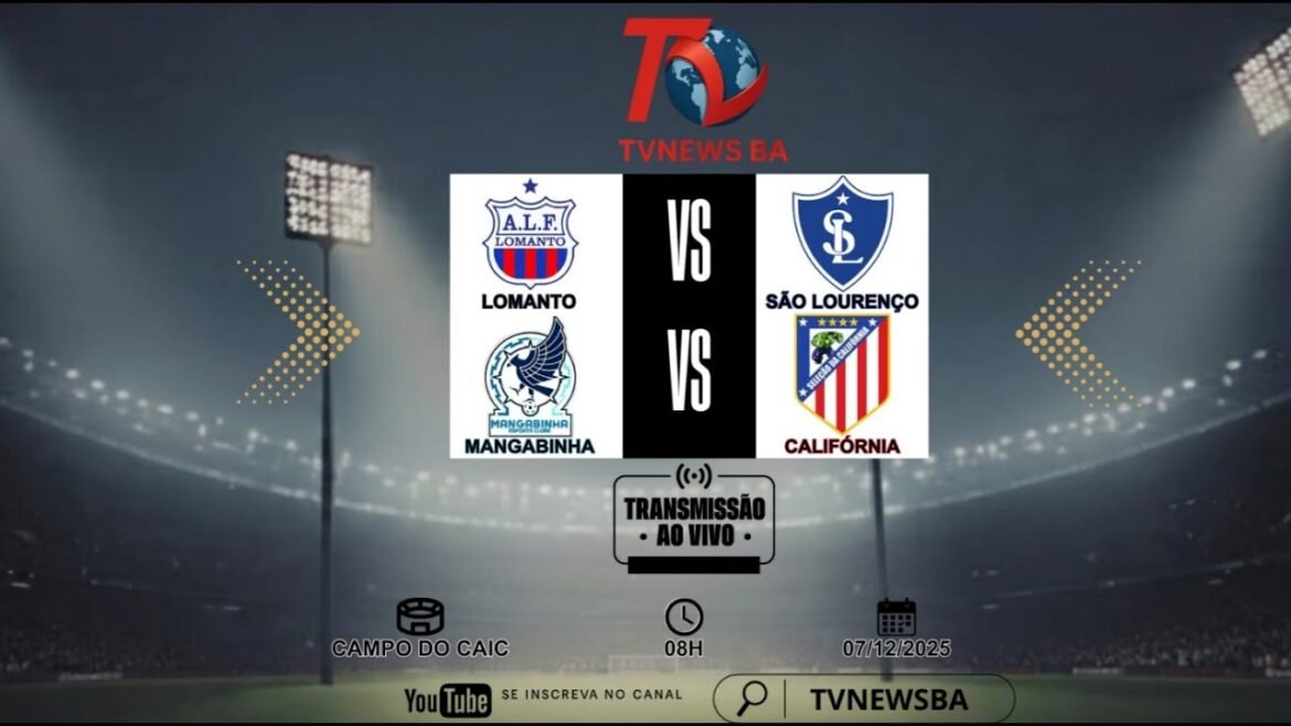 LOMANTO X SÃO LOURENÇO l MANGABINHA X CALIFÓRNIA AO VIVO | CAMPEONATO | INTERBAIRROS 2025 |
