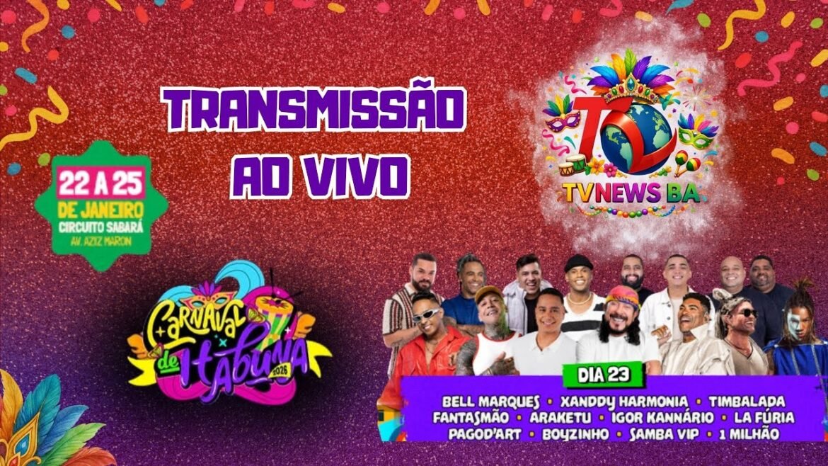 Carnaval Antecipado de Itabuna 2026 AO VIVO | 2º Dia – 23 de Janeiro
