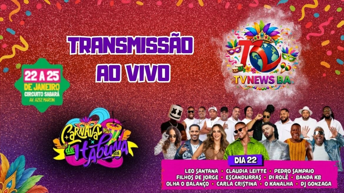 Carnaval Antecipado de Itabuna 2026 AO VIVO | 1º Dia – 22 de Janeiro