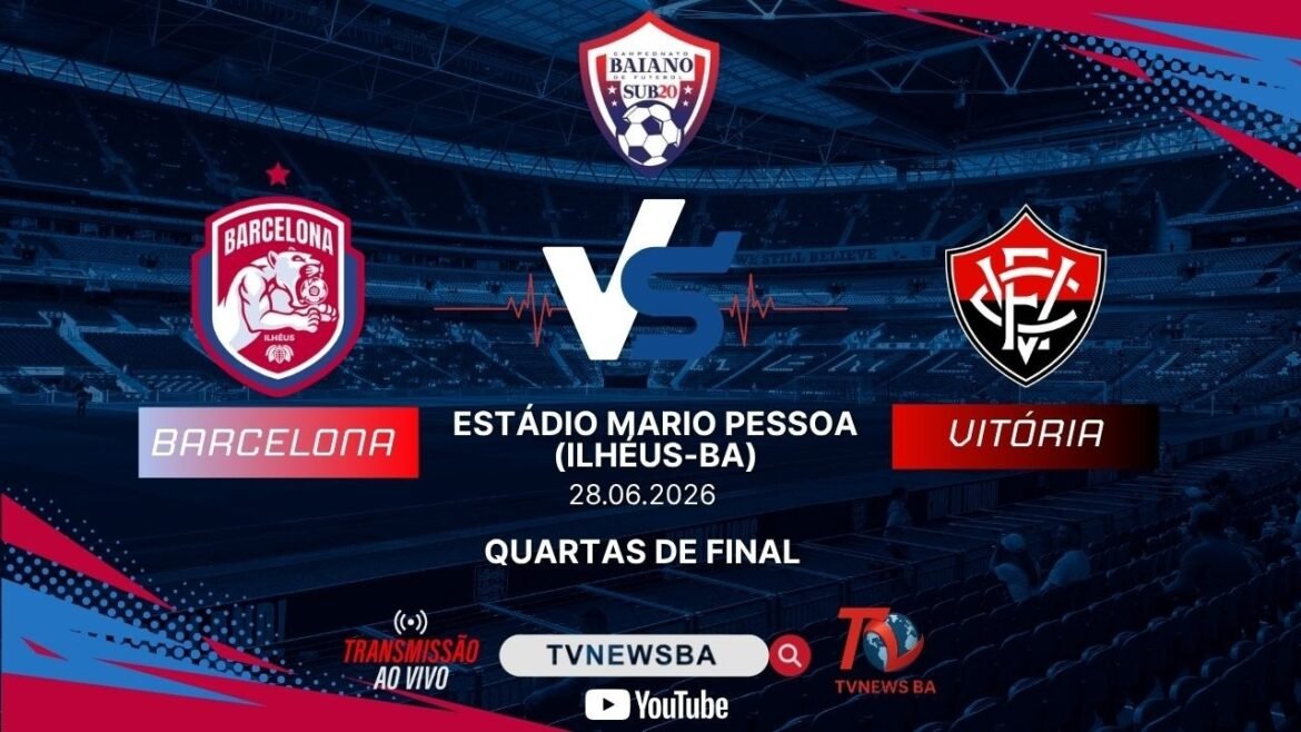 BARCELONA X VITÓRIA | QUARTAS DE FINAL l AO VIVO COM IMAGENS | #BaianãoNaTVNEWSBA SUB-20
