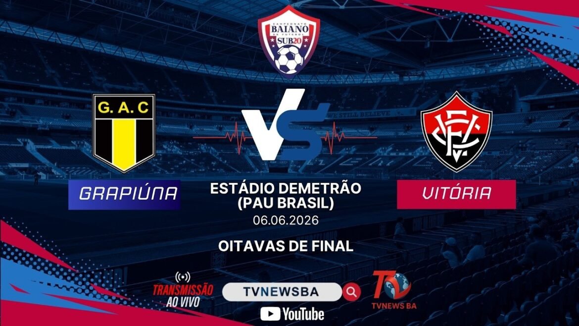 GRAPIÚNA X VITÓRIA | OITAVAS DE FINAL l AO VIVO COM IMAGENS | #BaianãoNaTVNEWSBA SUB-20